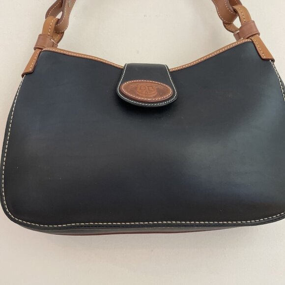 Vintage Dooney & Bourke Shoulder Bag Handbag Purse Black Brown Adjustable EUC - Picture 3 of 14